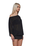 Ego Off The Shoulder Knit Mini Dress