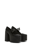 Macabre Meetup Platform Mary Janes - Black
