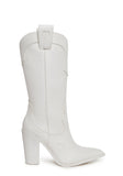 Basic Present Perfect Cowboy Boots - White