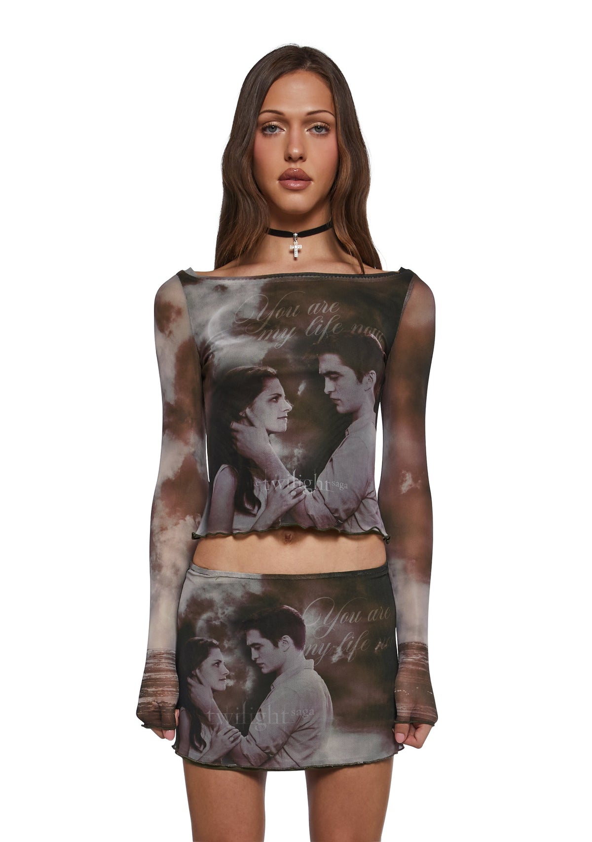 My Life Now Mesh Long Sleeve Top