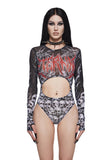 Graveyard Anthem Cut Out Bodysuit