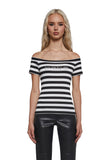 Off The Shoulder Striped Top