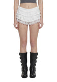 Darling Affection Ruffled Mini Skort - White