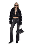 Elle Low Rise Jeans - Black
