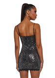 Captivating Gazes Slip Dress - Sequin