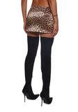 Secret Sigh Leopard Satin Skirt