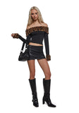 Socialite Spotted Leopard Off The Shoulder Top