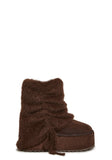 Snuggle Sesh Platform Booties - Brown