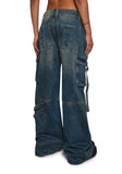 Digital Attraction Cargo Pants - Blue