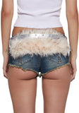Vibing Sounds Faux Fur Belt - Silver