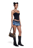 Harlow Micro Belt Skirt - Blue