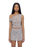 Sussex Plaid Off The Shoulder Set