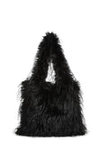 Star Dream Faux Fur Shoulder Bag - Black