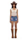 August Denim Mini Skirt