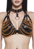 Brazen Tactics Chain Harness Choker - Black