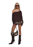 Milana Mini Dress - Brown
