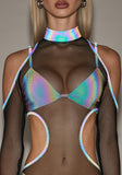 Seraph Reflective Bikini Romper Set