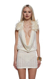 Cheri Halter Dress - Off White