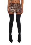 Secret Sigh Leopard Satin Skirt