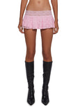 Fierce Flirt Lace Skirt - Pink