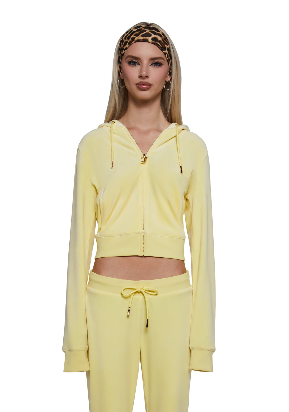 OG Big Bling Velour Hoodie - Yellow