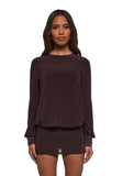 Class Clique Long Sleeve Dress - Brown