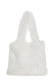 Star Dream Faux Fur Shoulder Bag - White