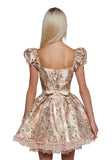 Tea And Circumstance Brocade Mini Dress - Pink