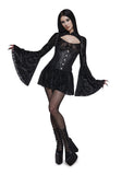 Druid’s Sister Mini Dress And Shrug Set - Black