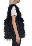 Star Dream Faux Fur Shoulder Bag - Black