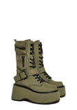 Obsidian Platform Zip-Up Boots
