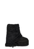 Snuggle Sesh Platform Booties - Black