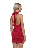 Club Moves Halter Dress -  Red