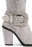 Sharp Sheriff Shine Cowboy Boots - Silver