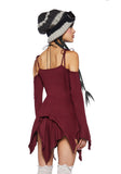 F is For Fairies Handkerchief Dress - Burgundy
