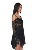 F is For Fairies Handkerchief Dress - Black Lace