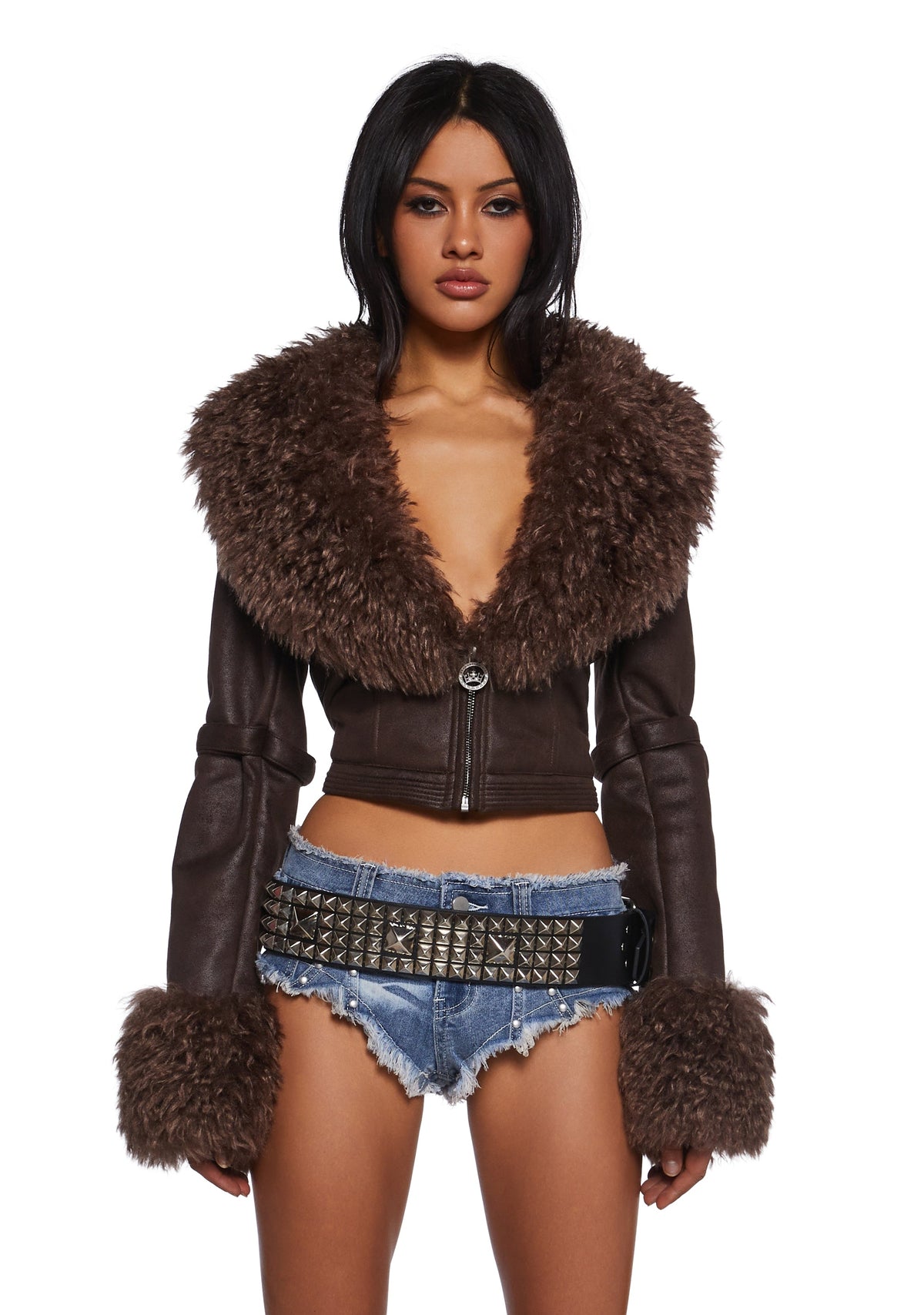 Covet Moto Jacket - Brown