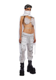 Complex Nights Fishnet Cargo Pants - Gray
