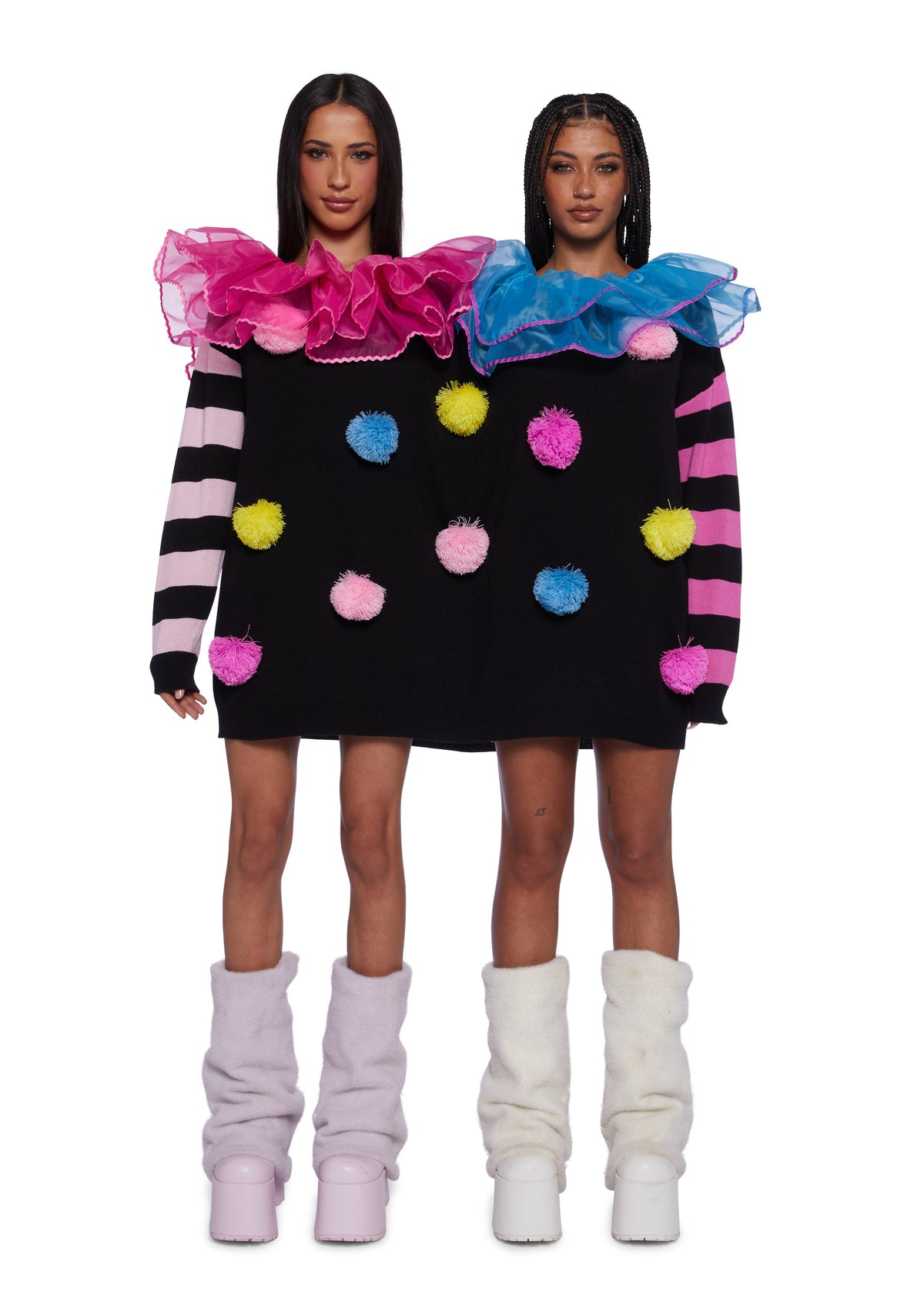 Clown Trouble Knit Sweater Set - Multi