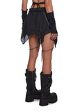 Warp Mini Skirt With Leg Chains