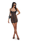 Captivating Gazes Slip Dress - Leopard