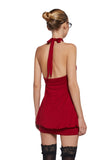 Y2K Bubble Mini Dress - Red