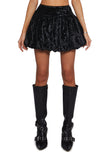 Midnight Crush Bubble Mini Skirt
