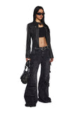 Digital Attraction Cargo Pants - Black