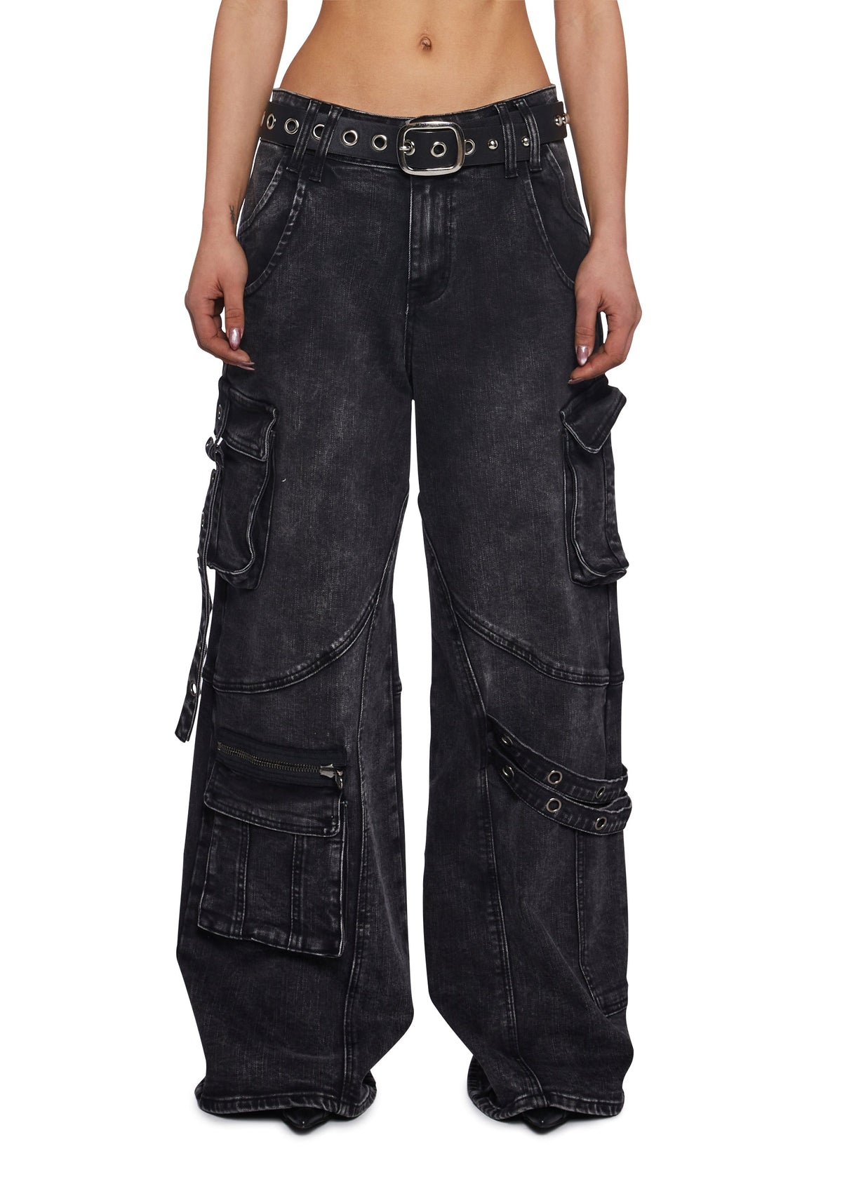 Digital Attraction Cargo Pants - Black