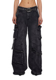Digital Attraction Cargo Pants - Black
