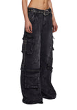 Digital Attraction Cargo Pants - Black