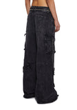 Digital Attraction Cargo Pants - Black
