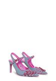 Fame Lane Pointed Toe Heels - Denim