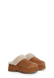 Juney Chestnut Faux Suede Slides